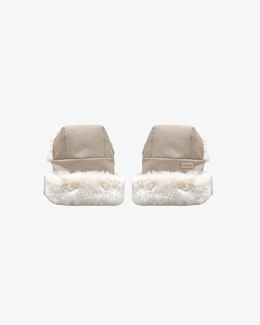(PREORDER envío 08/11/26) - mömo Premium merino MANOPLAS | Beige con pelo crema