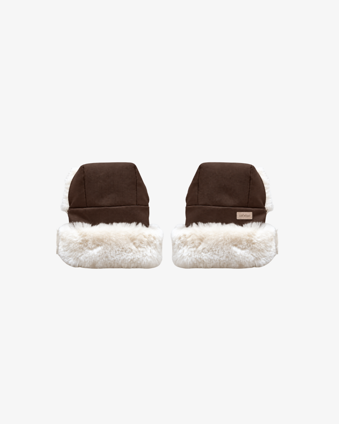 (PREORDER envío 08/11/26) - mömo Premium merino MANOPLAS | Chocolate con pelo crema