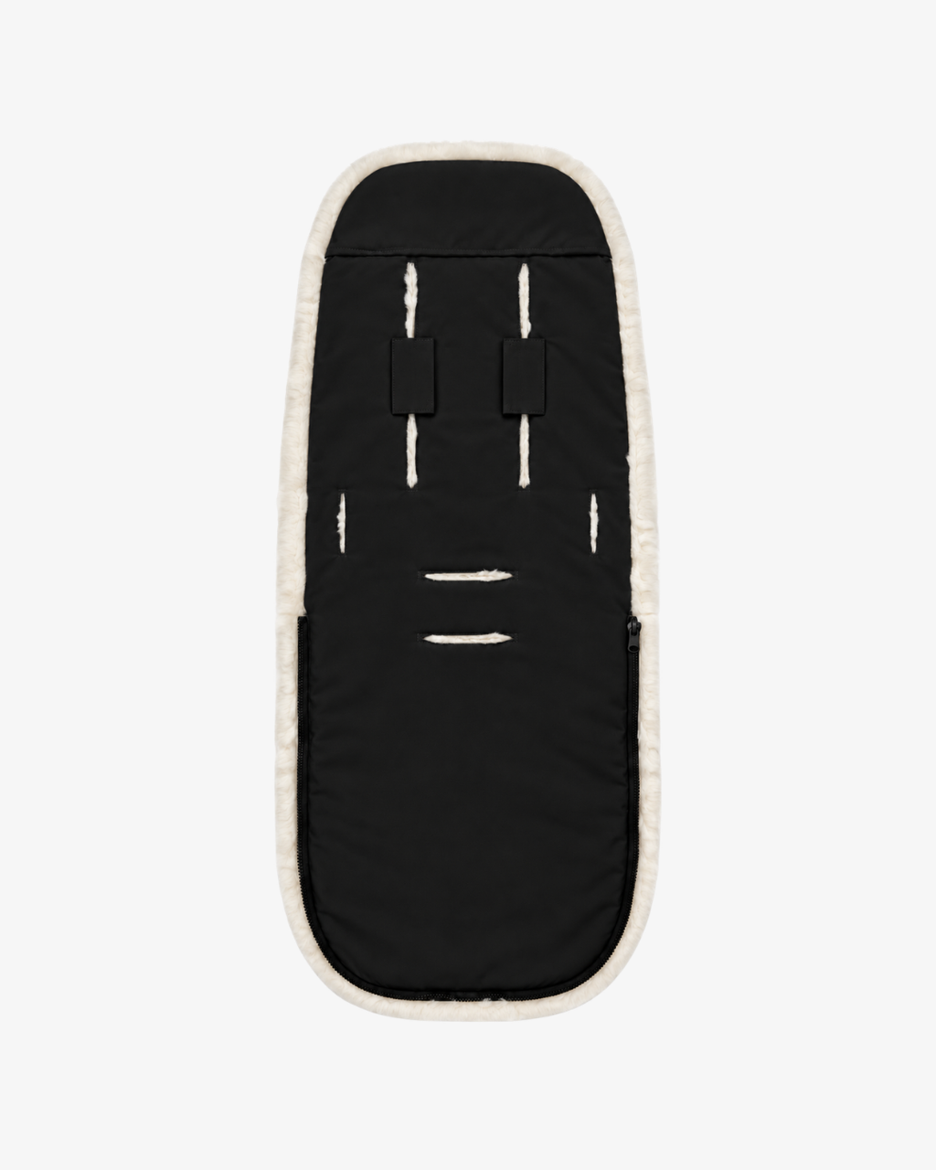 (PREORDER envío 08/11/26) - mömo Premium merino FOOTMUFF | Negro con pelo crema