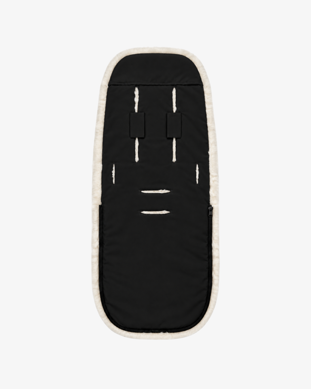 (PREORDER envío 08/11/26) - mömo Premium merino FOOTMUFF | Negro con pelo crema