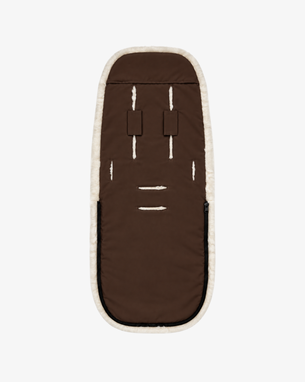 (PREORDER envío 08/11/26) - mömo Premium merino FOOTMUFF | Chocolate con pelo crema