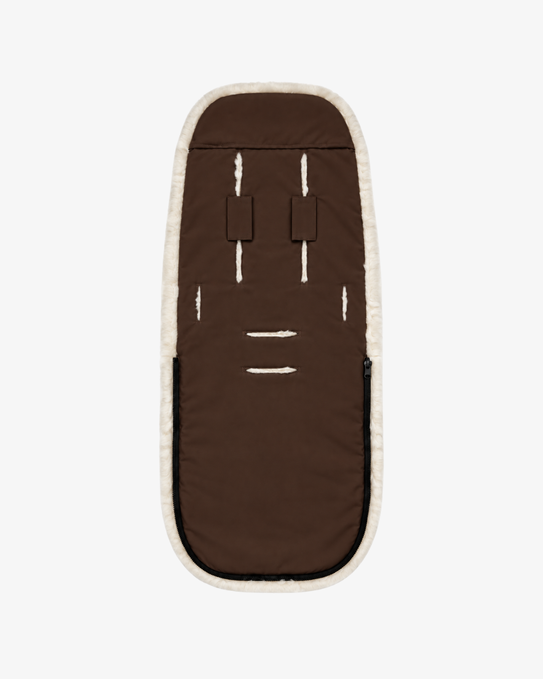 (PREORDER envío 08/11/26) - mömo Premium merino FOOTMUFF | Chocolate con pelo crema