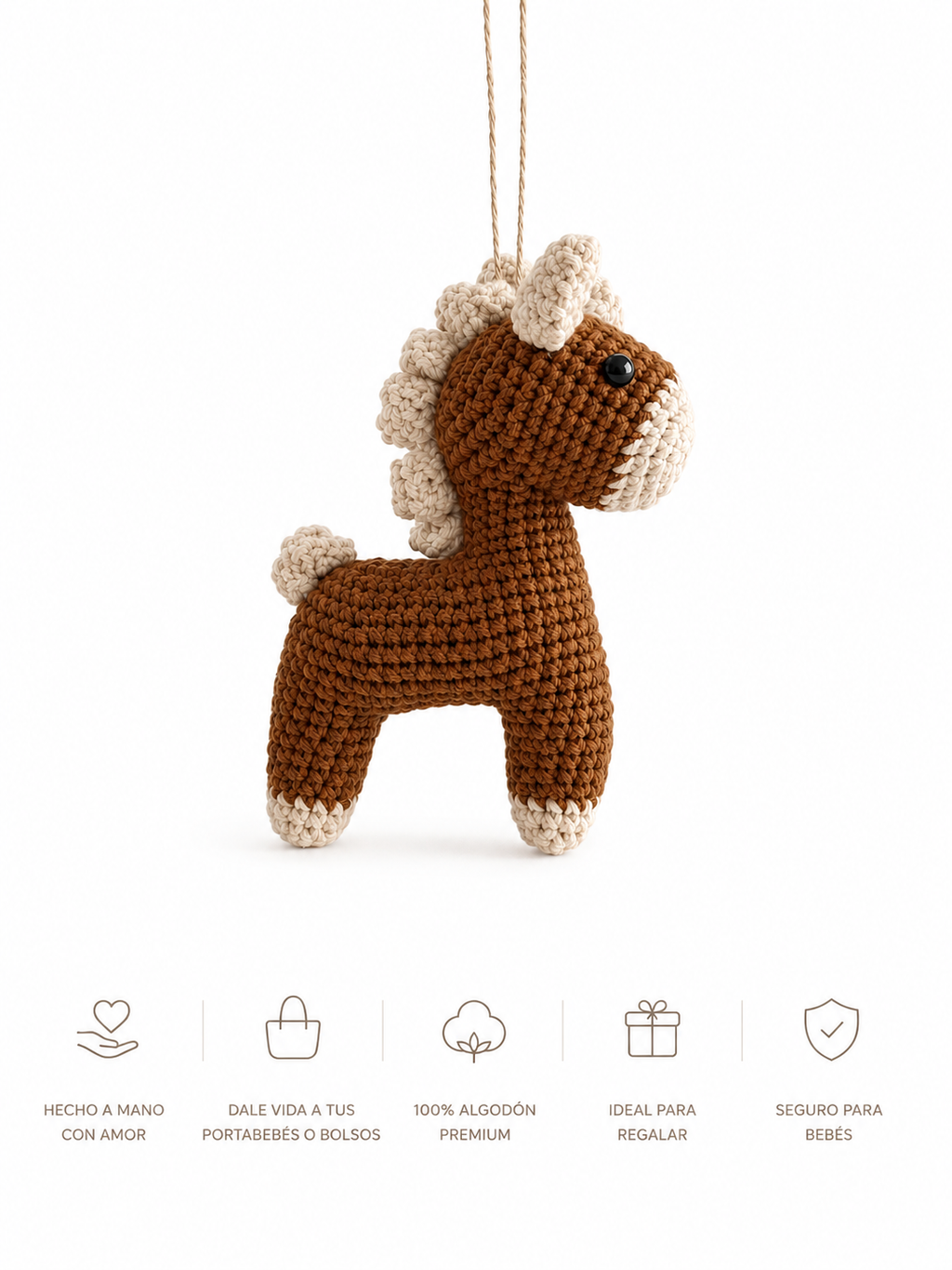 Charm caballito marrón