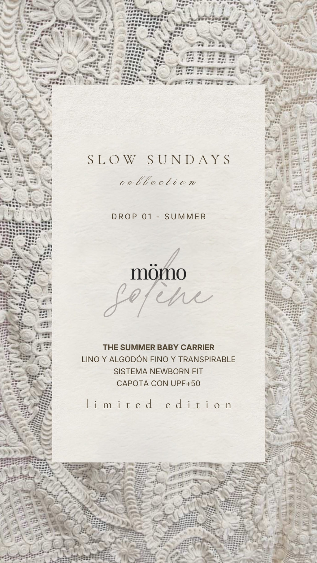 The summer baby carrier - mömo Solène EDICION LIMITADA