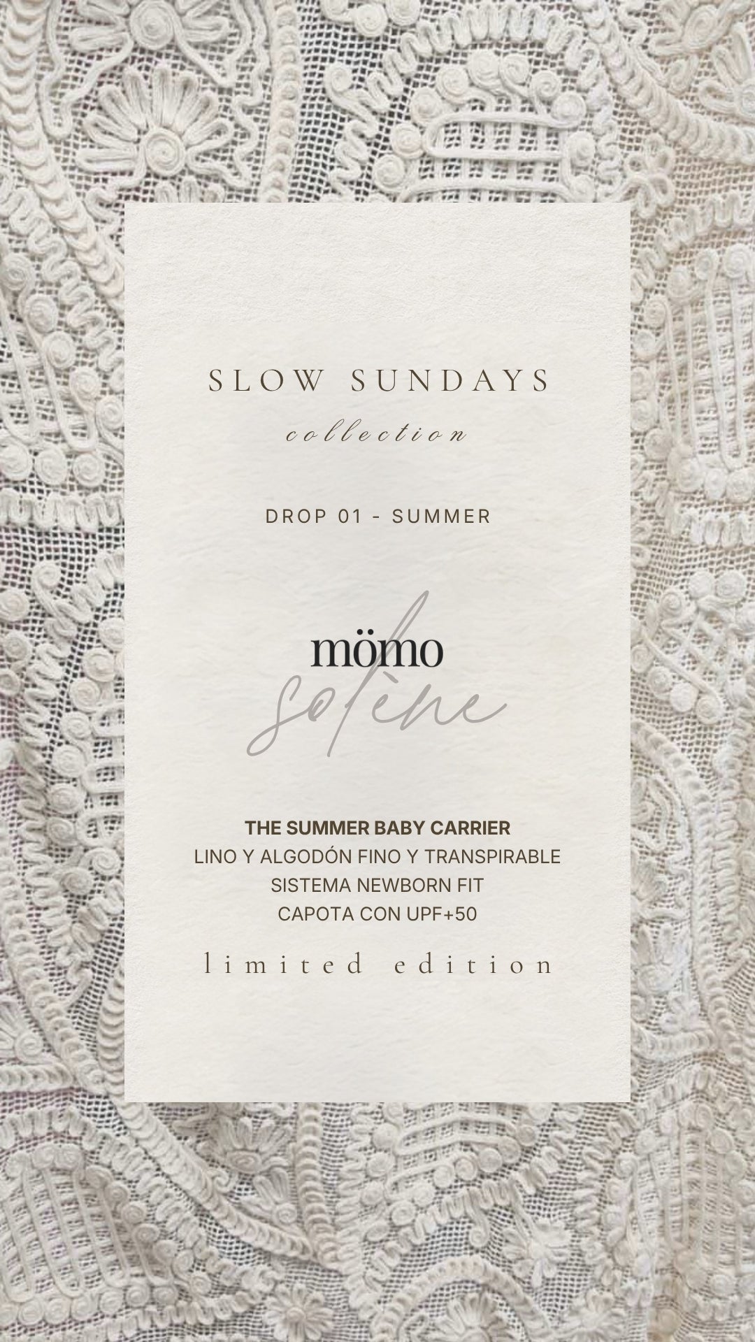 The summer baby carrier - mömo Solène EDICION LIMITADA