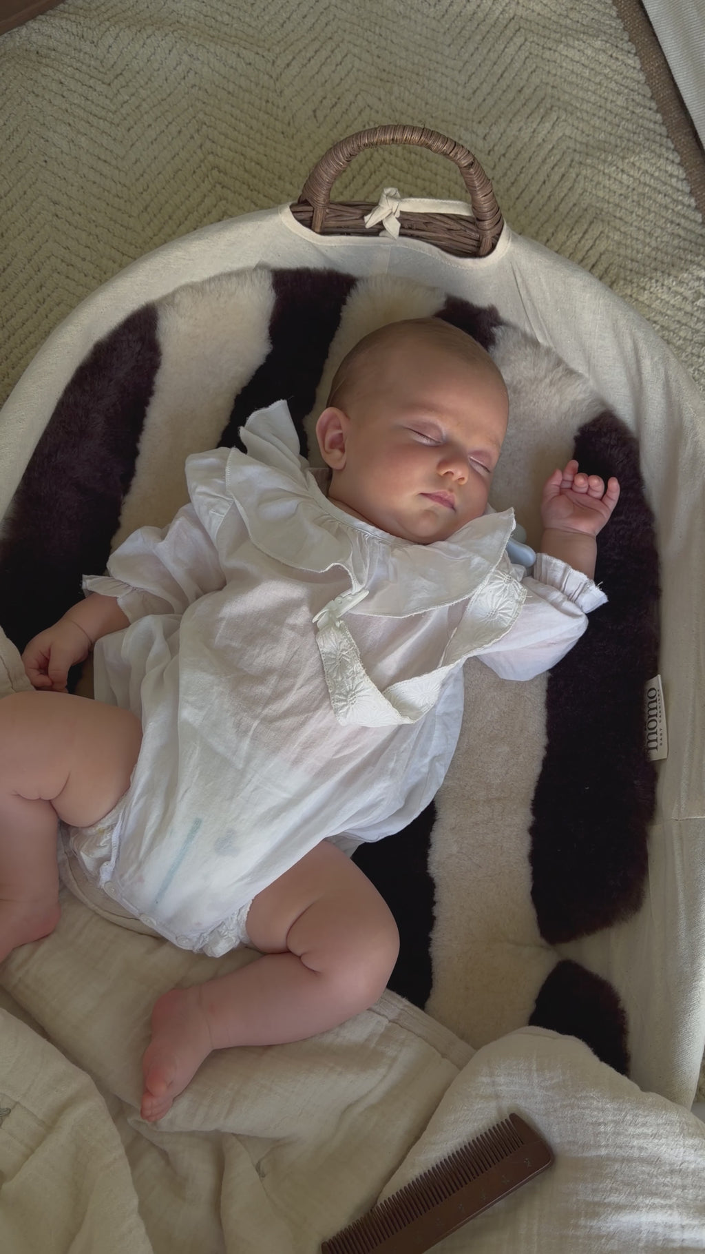 (PREORDER ENVÍO 20/09/26) mömo Premium Merino™ Stroller - Rayas chocolate & ivory
